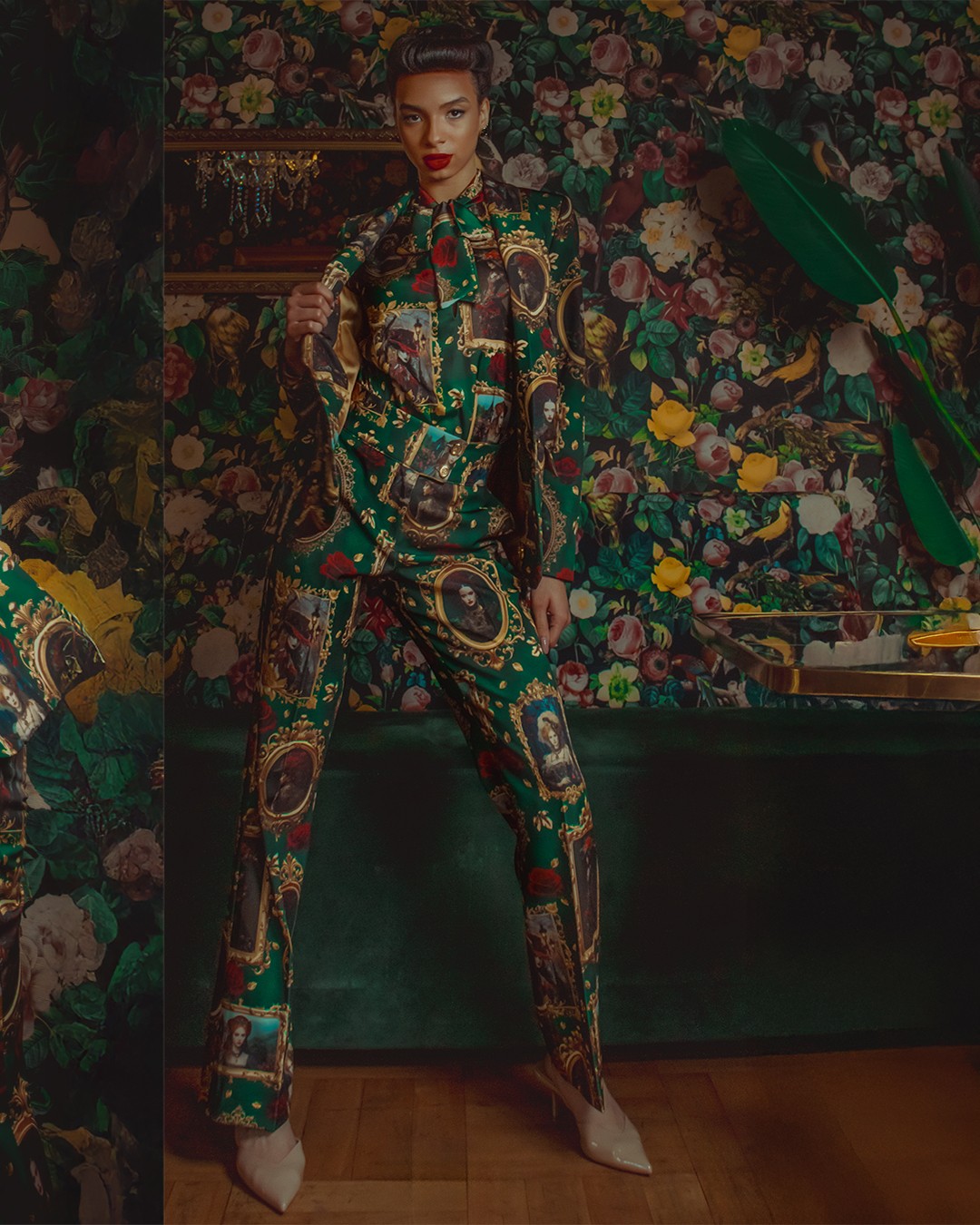 Pantalón Femenino Romanticismo Verde
